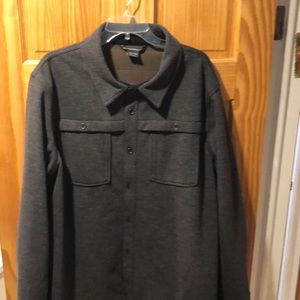Men’s shirt-jacket, gray, size XL